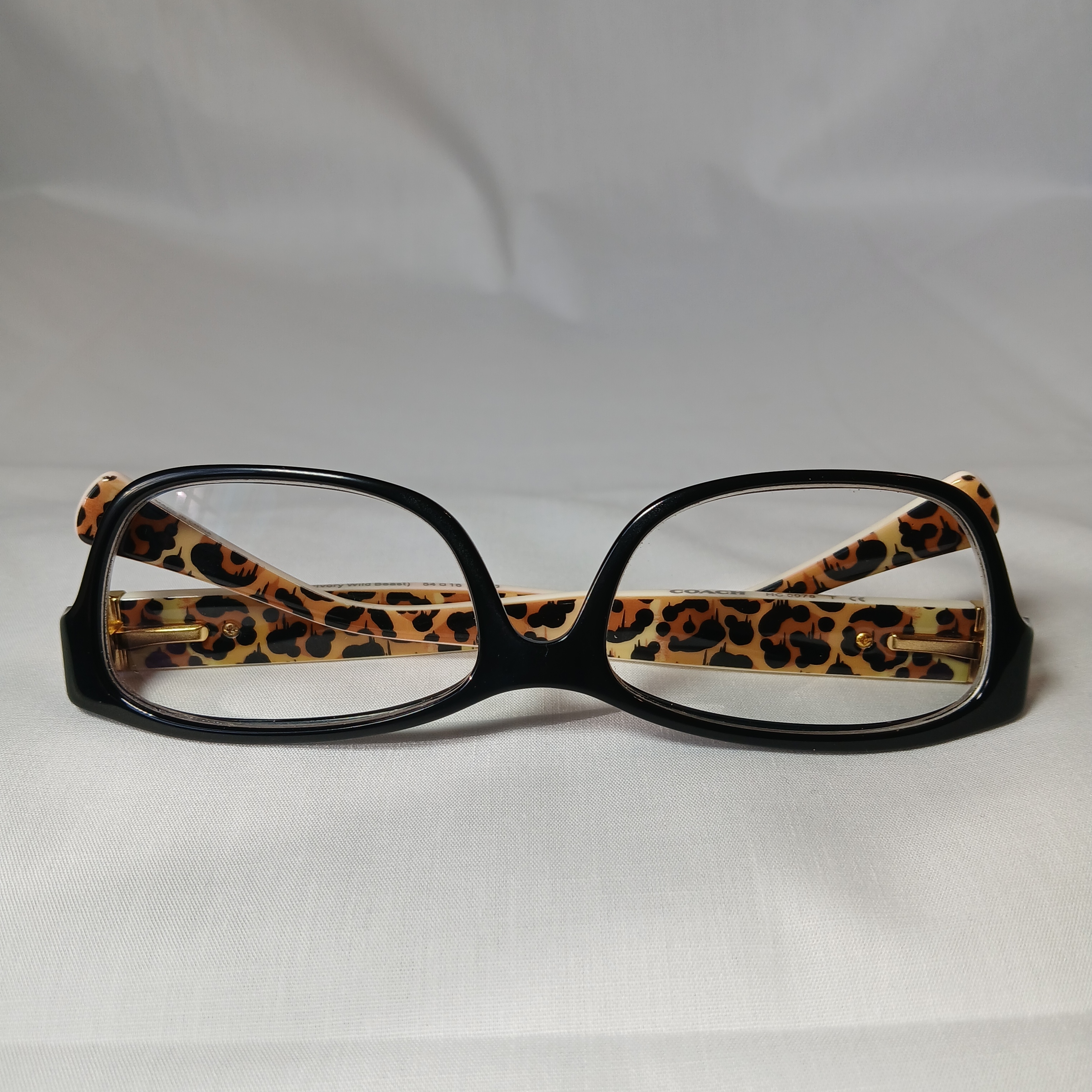 Authentic Coach Glasses For Women - Black And Leopard Print - Hc6078 - Pre Owned